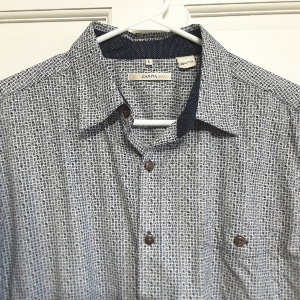 Moda Button Up Shirt Mens Large - Picture 4 of 12